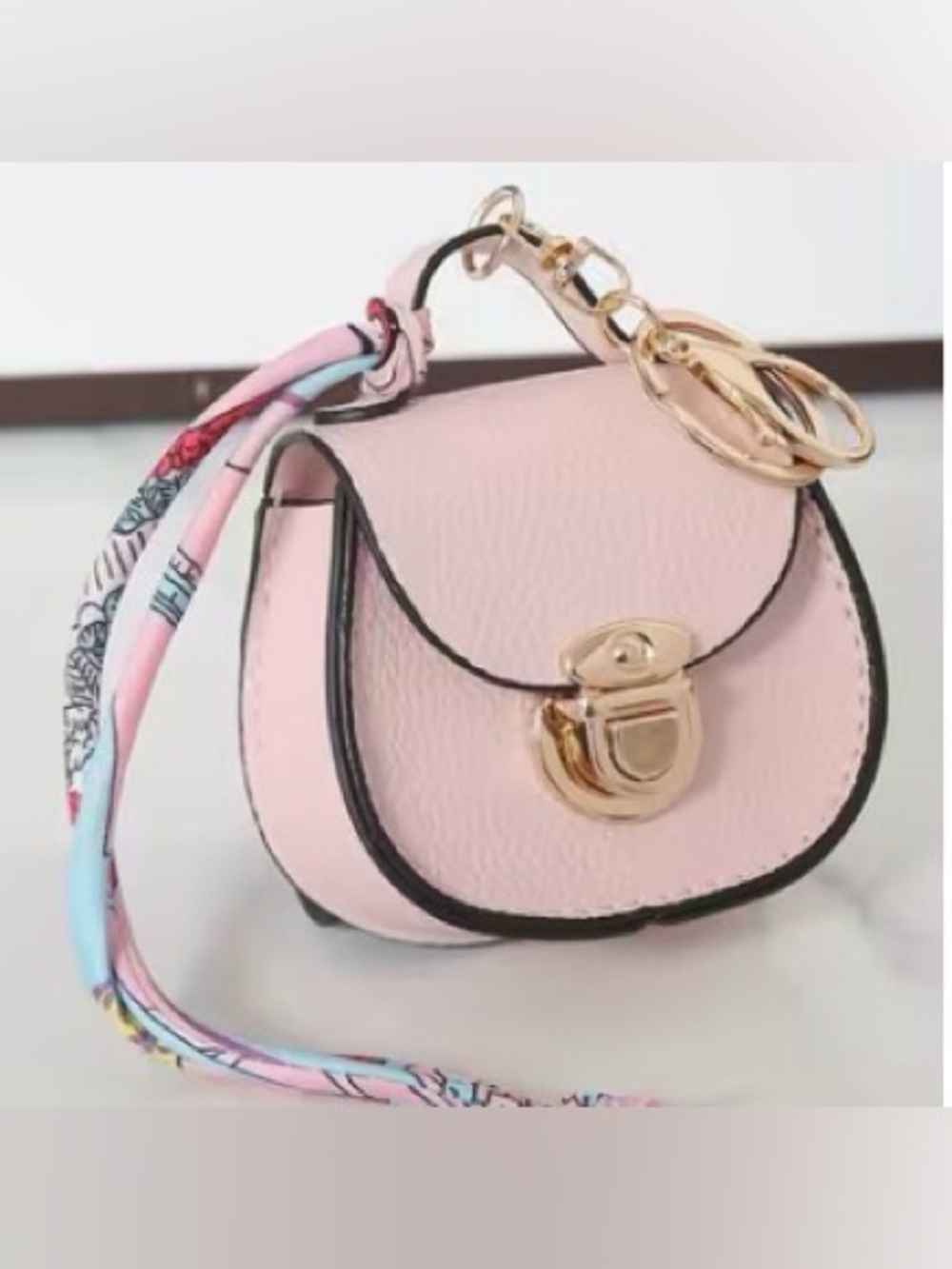Cute Fashion Saddle Bag Coin Purse Keychain Multifunctional Small Bag Charm